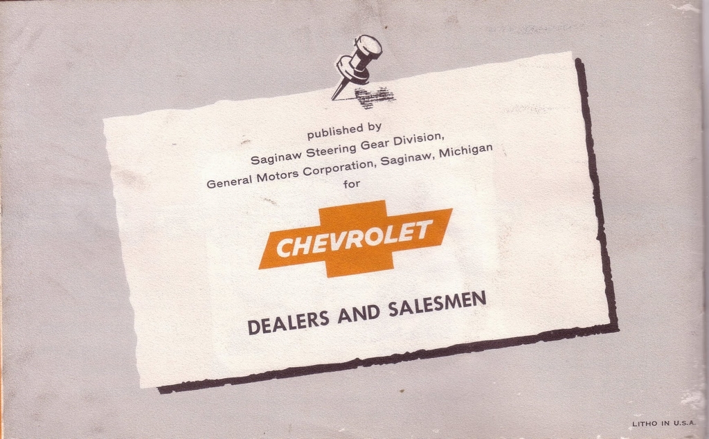 1963 Chevrolet Power Steering Profit Booklet Page 2